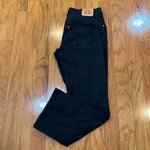 Levi’s women Size 16M Black Jeans 550 Relaxed Bootcut Pockets 98% cotton